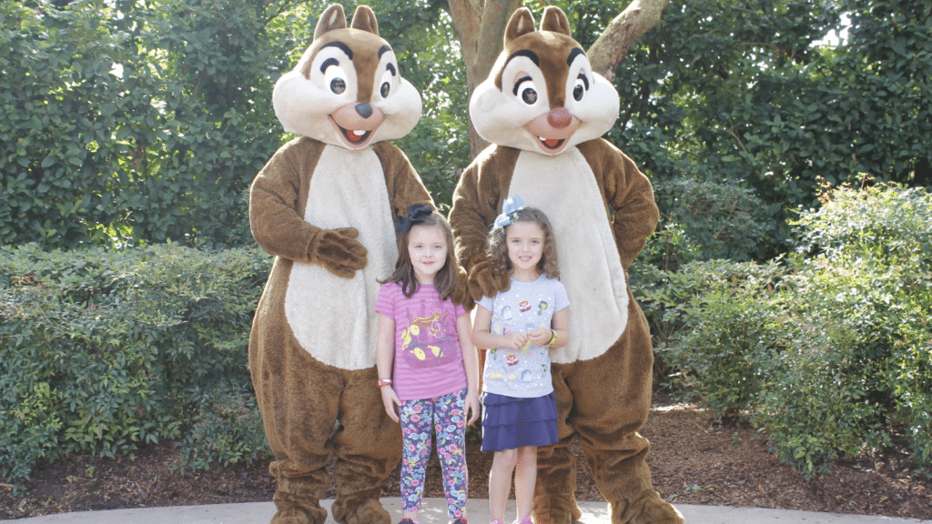 Meeting Chip and Dale.