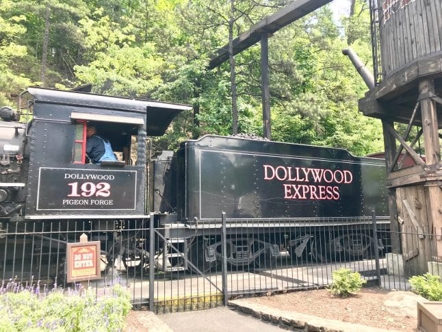 Dollywood Express train in Dollywood theme park