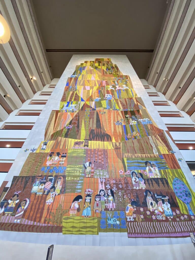 Artwork inspired by it's a small world at Disney's Contemporary Resort