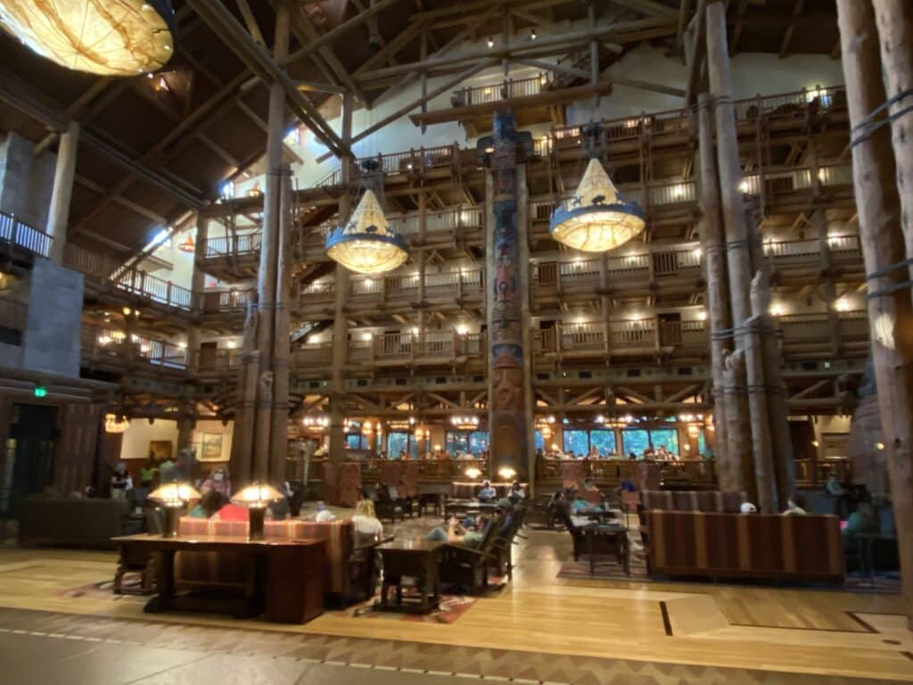 Lobby of Disney's Wilderness Lodge