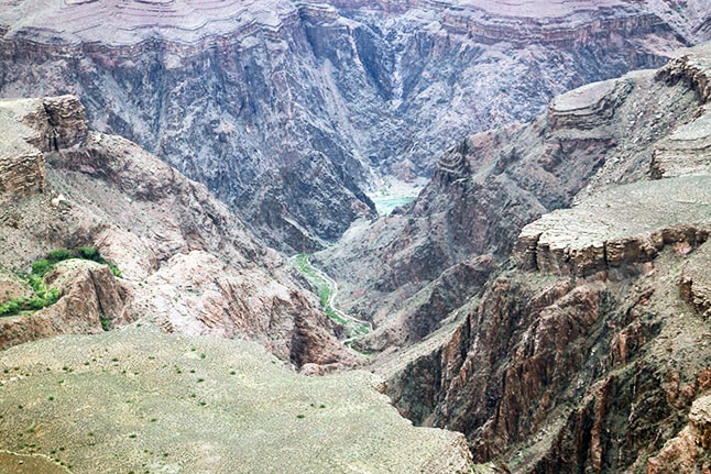 The Colorado River as seen from the South Rim of the Grand Canyon