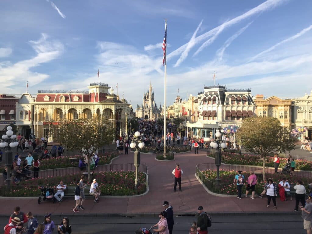 View of Main Street USA from the Disney World Train Station