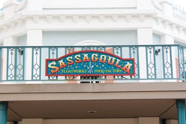 Sign for Sassagoula Floatworks and Food Factory