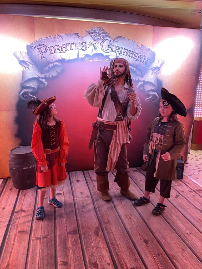 Posing with Jack Sparrow on DCL