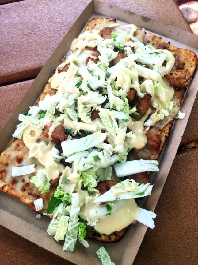 Korean BBQ pizza available at one of Disney's waterparks, Blizzard Beach