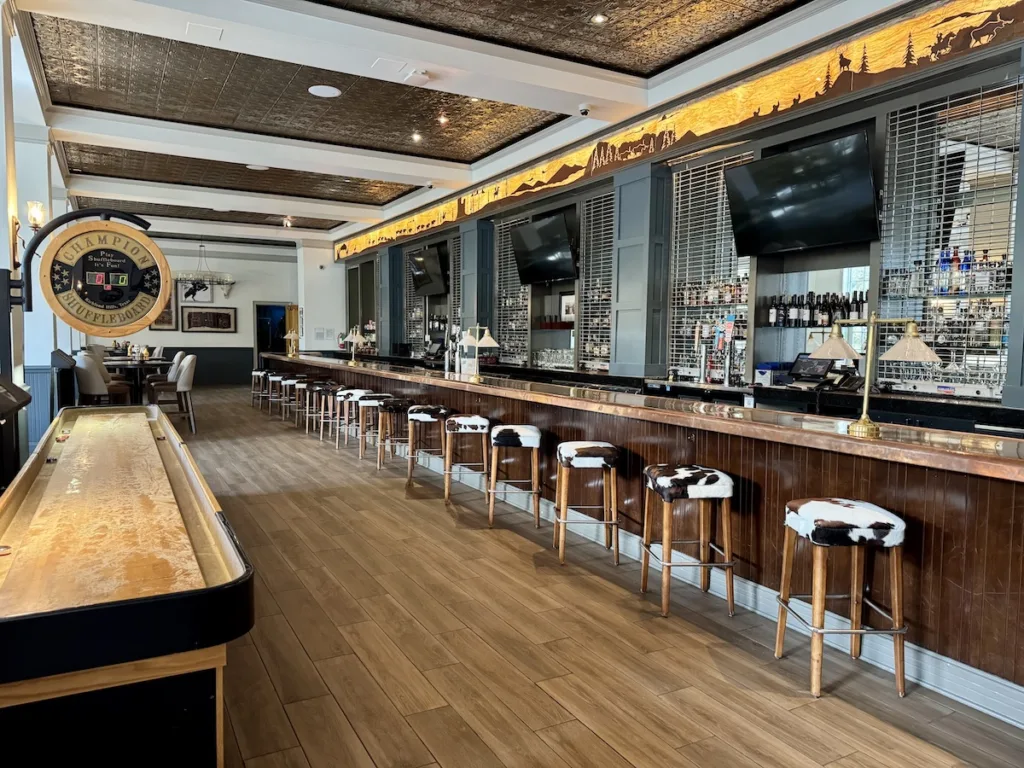Inside bar and activity area at the Hyatt Regency Hill Country in San Antonio.