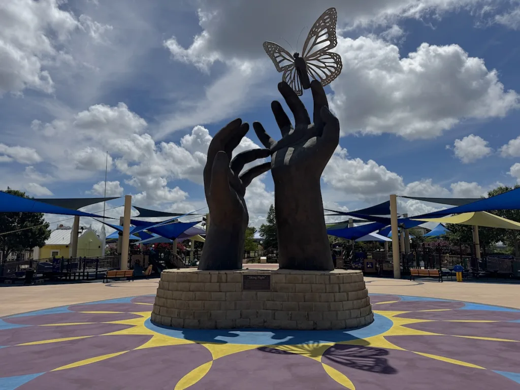 Entrance sculpture inside Morgan's Wonderland in San Antonio
